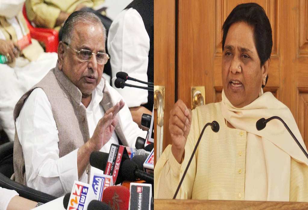 Demonetization has forced two sworn enemies—SP chief Mulayam Singh Yadav and BSP supremo Mayawati—to come on the same page. Photos: UNI