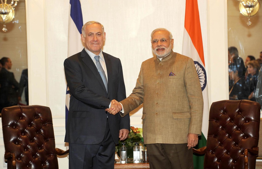 Prime Minister of Israel, Benjamin Netanyahu meeting the Indian Prime Minister, Narendra Modi, in New York. Photo: UNI