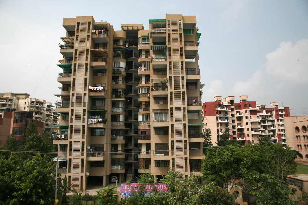 Builders are increasingly building vertically to save on land and to maximise profits. Photo: Anil Shakya