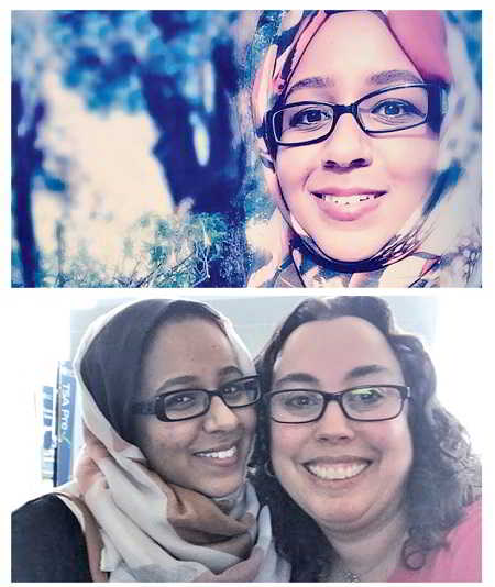 Suha Abushamma (top); Abushamma with Dr Abby Spencer of the Cleveland Clinic.
