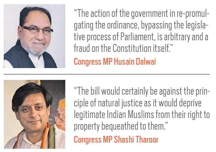 (TOP) Congress MP Hussain Dalwai. (Down) Congress MP Shahsi Tharoor
