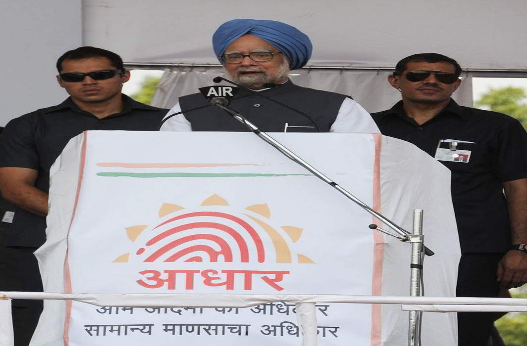 The Aadhaar was the idea of Manmohan Singh’s government to empower Indian citizens with a unique identity. Photo: PIB