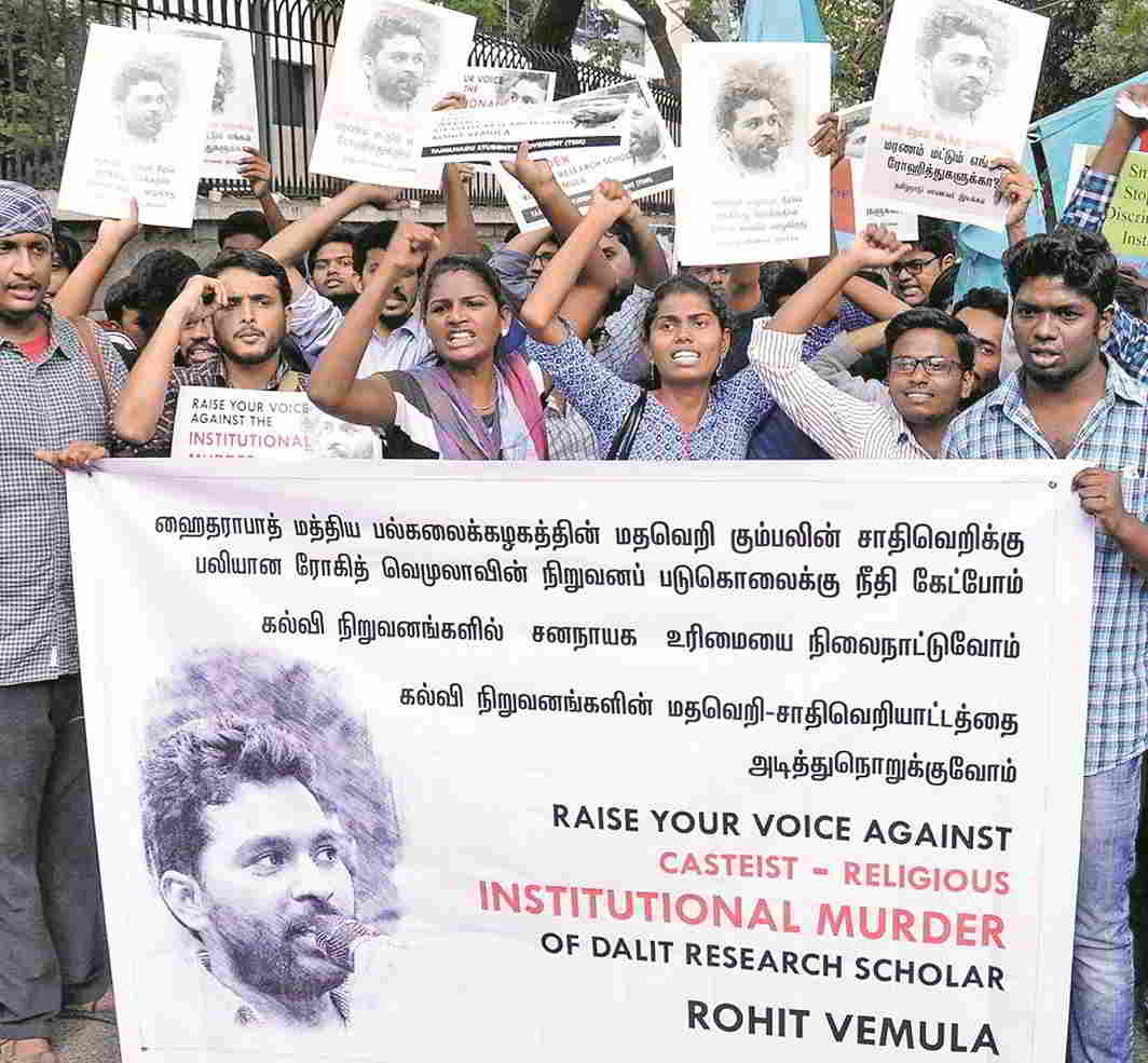 The country witnessed widespread student protests following Rohith Vemula’s suicide. Photo: UNI