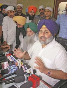 The members of the society included former deputy chief minister Sukhbir Singh Badal. Photo: UNI