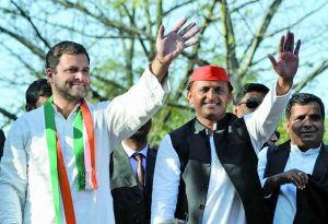 Rahul Gandhi’s decisions, like the one to tie up with Akhilesh Yadav, have failed to yield positive results. Photo: UNI