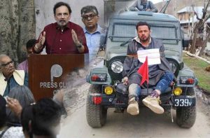 (L-R) The recent raid on NDTV’s Prannoy Roy and the use of a Kashmiri youth as a human shield by the army have reignited the debate on what constitutes love for one’s country