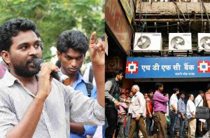 (L-R) Protests at various university campuses following Rohith Vemula’s death. Photo: www.raiot.in; Demonetisation has sparked new doubts. Photo: Anil Shakya