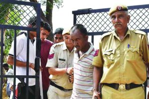 School bus conductor Ashok Kumar after his arrest. Photo: khaskhabar.com