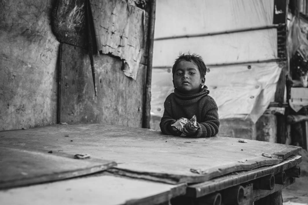 Innocent childhood days lost as uncertainly looms large. Photo: Javed Sultan