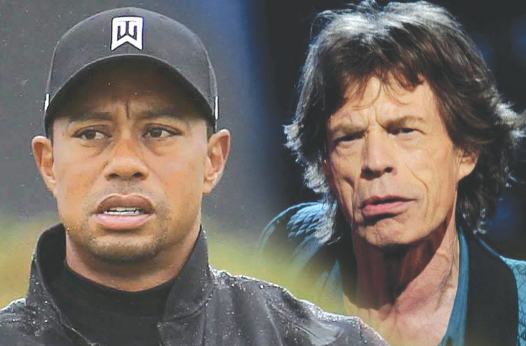 Golfer Tiger Woods and music icon Mick Jagger stand out for bad male behaviour. Photo: UNI