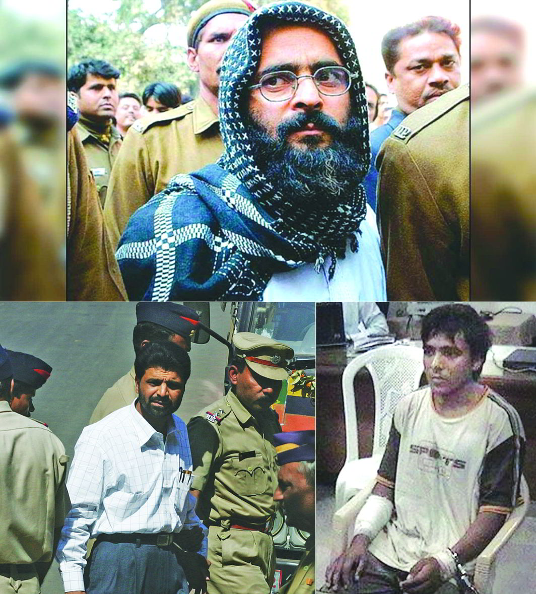 (Clockwise from far left) Afzal Guru, Ajmal Kasab and Yakub Memon have been hanged to death in the last few years for perpetrating terror in the country