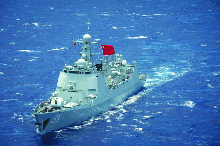 A Chinese Navy destroyer in the Pacific Ocean. Photo: stripes.com