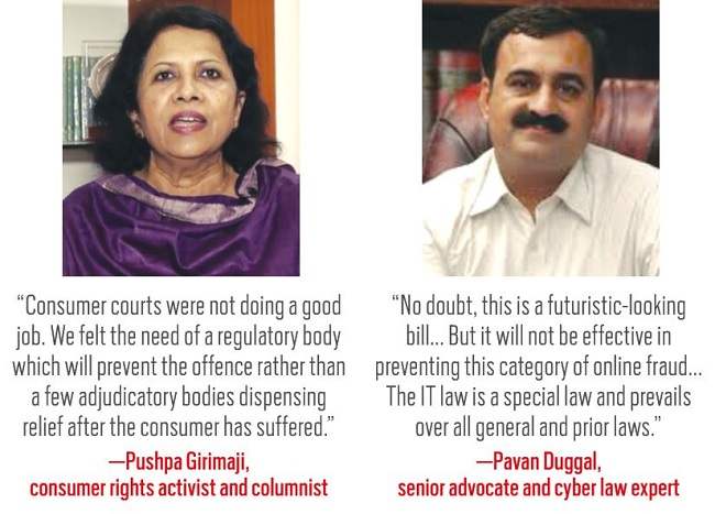 (L-R) Pushpa Girimaji, consumer rights activist and columnist; Pavan Duggal senior advocate and cyber law expert