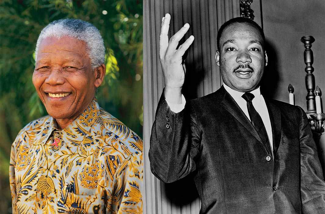 (Left) Nelson Mandela and Martin Luther King