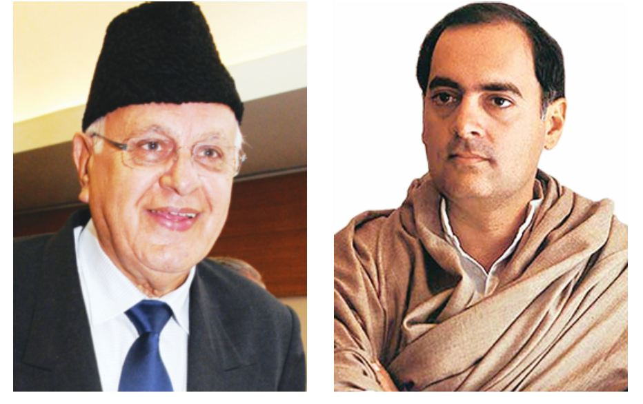 The accord between Farooq Abdullah (left) and PM Rajiv Gandhi in 1986 was driven by selfish ends