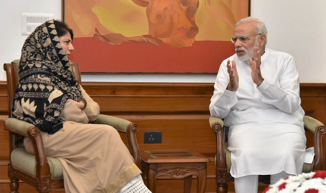 The BJP will project PM Modi as the “iron man” of India who sacrificed his party’s interest by withdrawing support to ruling coalition partner PDP/Photo: UNI