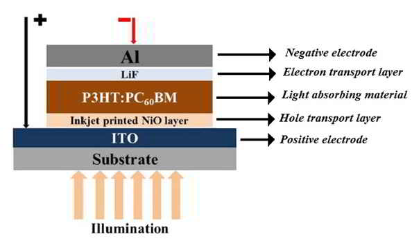 components of an organic solar cell