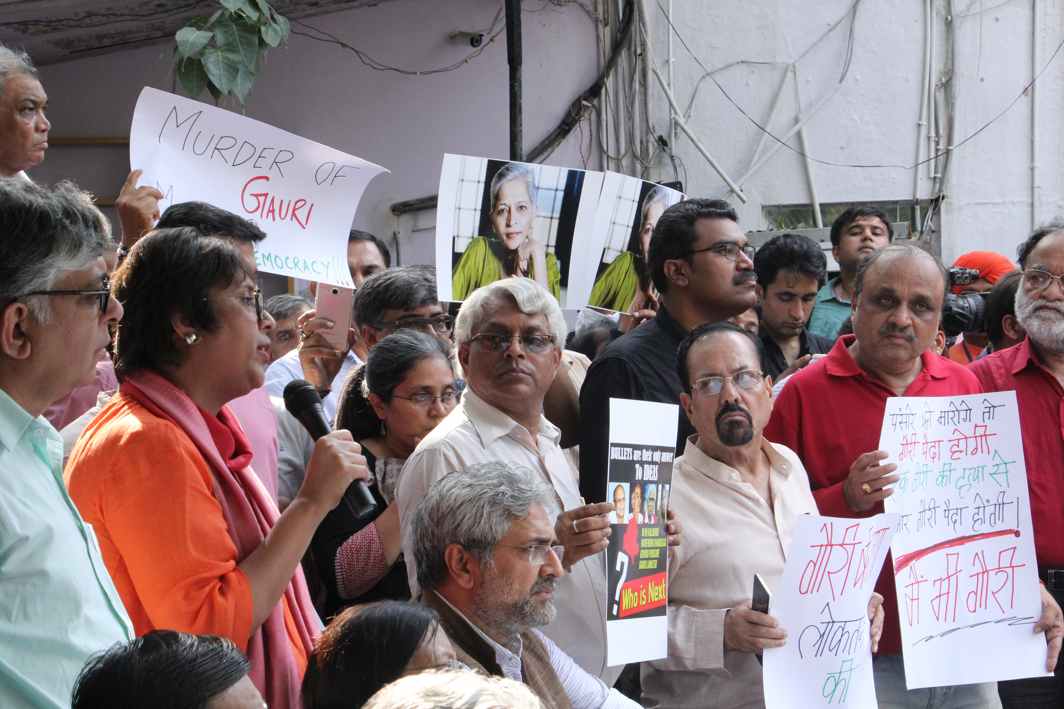 AGGRIEVED: Barkha Dutt, too, joined the protests as did other leading journalists, Bhavana Gaur/India Legal