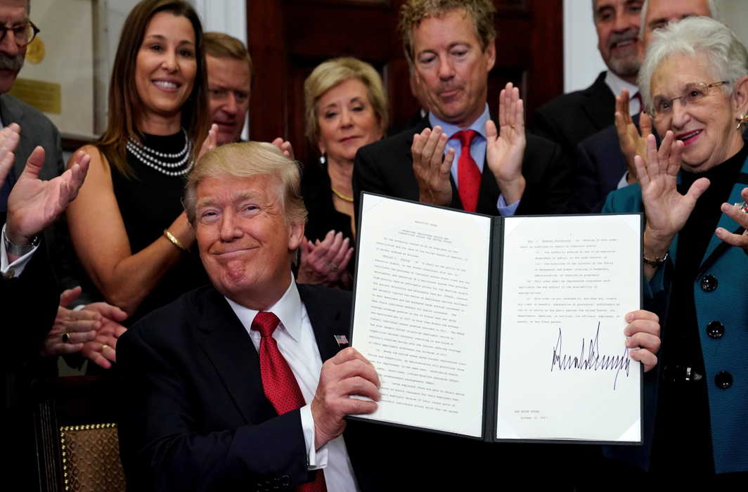 TIME FOR TRUMPCARE: US President Donald Trump smiles after signing an Executive Order to make it easier for Americans to buy bare-bone health insurance plans and circumvent Obamacare rules at the White House in Washington, US, Reuters/UNI