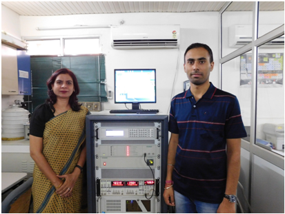 Prof. Davinder Kaur and research student, Kirandeep Singh at their laboratory