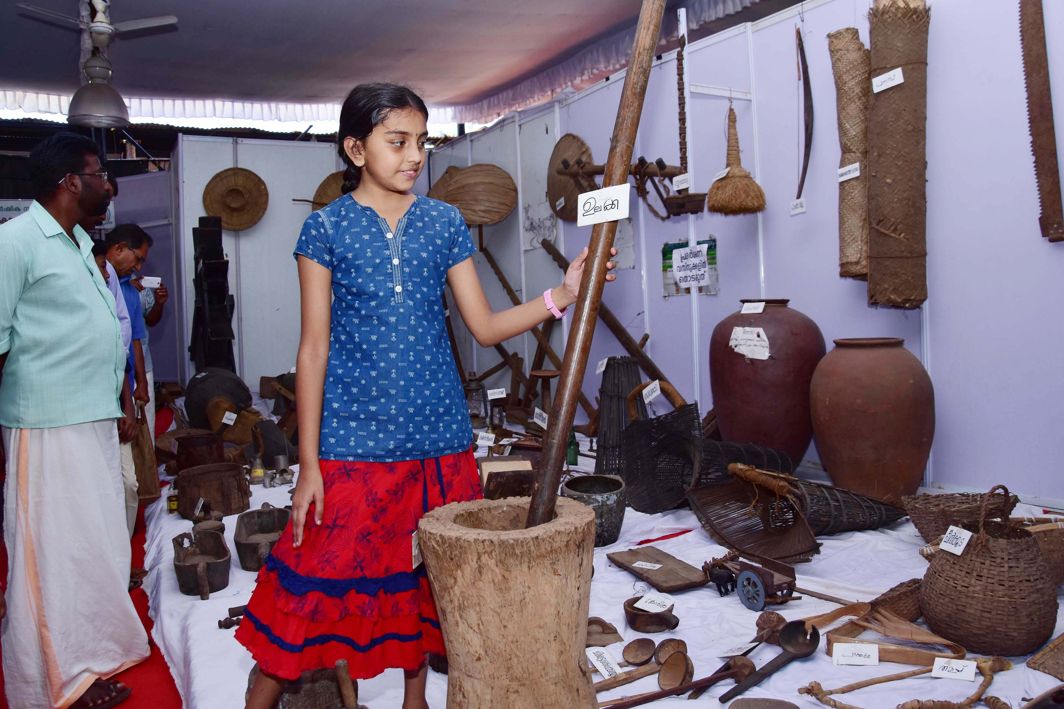 AGAINST THE GRAIN: An exhibition of agricultural tools at the National Banana Festival in Thiruvananthapuram attracts visitors, UNI