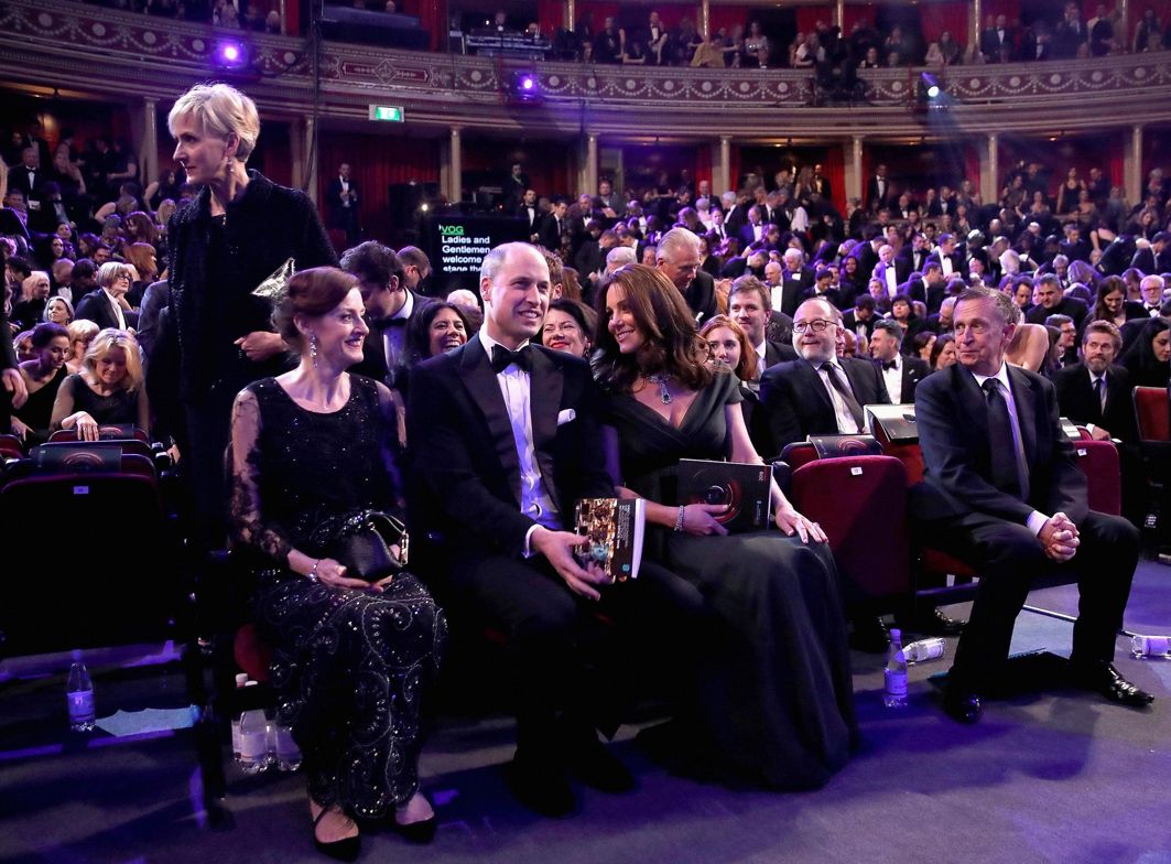 NICE VIEWING: Prince William, Duke of Cambridge, and Catherine, Duchess of Cambridge, attend the British Academy Film Awards at the Royal Albert Hall in London, Britain, Reuters/UNI