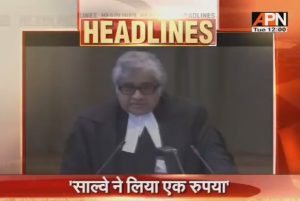 Kulbhushan Jadhav Case- Harish Salve took only 1 rupee fee