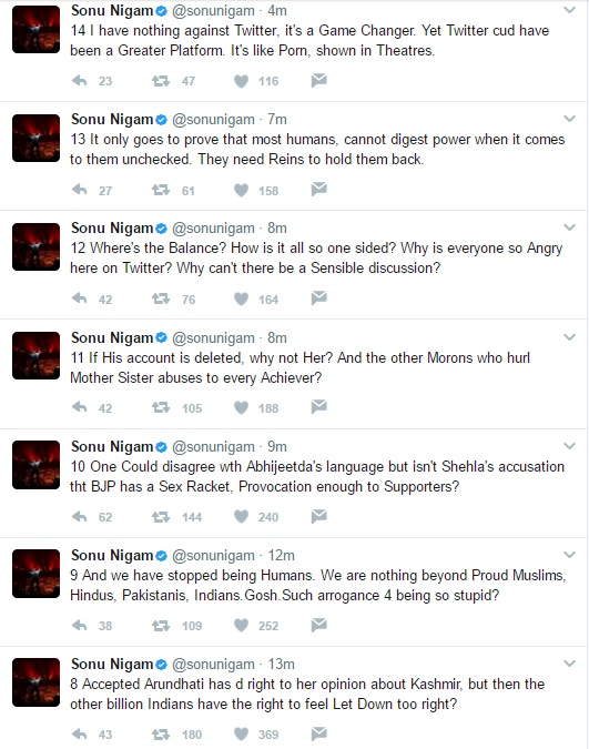 sonu nigam twitter account